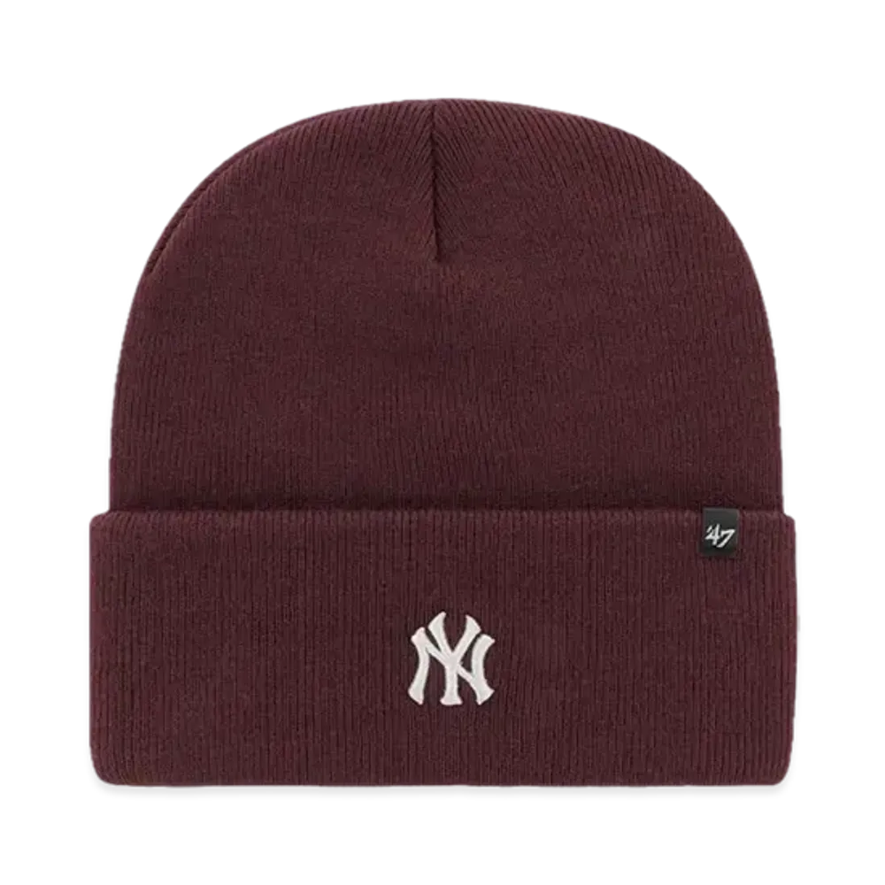 47 NYY MLB Base Runner Cuff Knit "Yankees Dark Maroon"