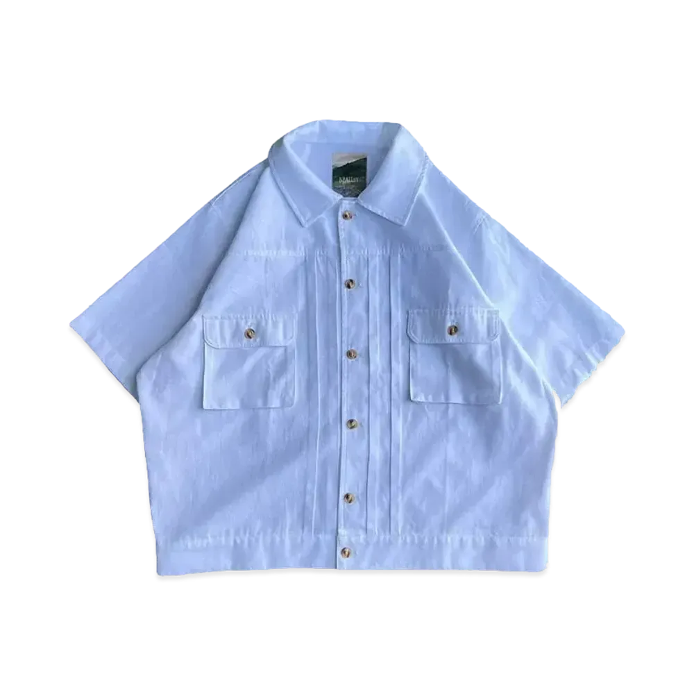 BALLSY.BROTHERS front pleated short length shirt "OFF"
