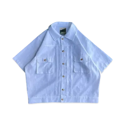 BALLSY.BROTHERS front pleated short length shirt "OFF"
