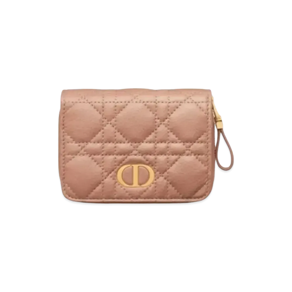 Dior Karos Mall Zipper Wallet "Pink"