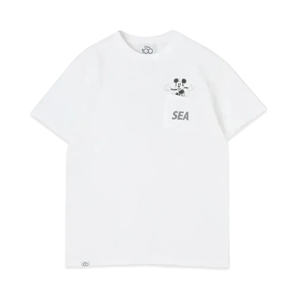 WIND AND SEA Mickey Mouse / Pocket Tee "White"