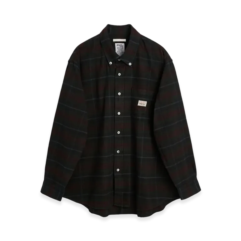 Stussy x Our Legacy Work Shop Check Shirt "Overdyed Black Check"