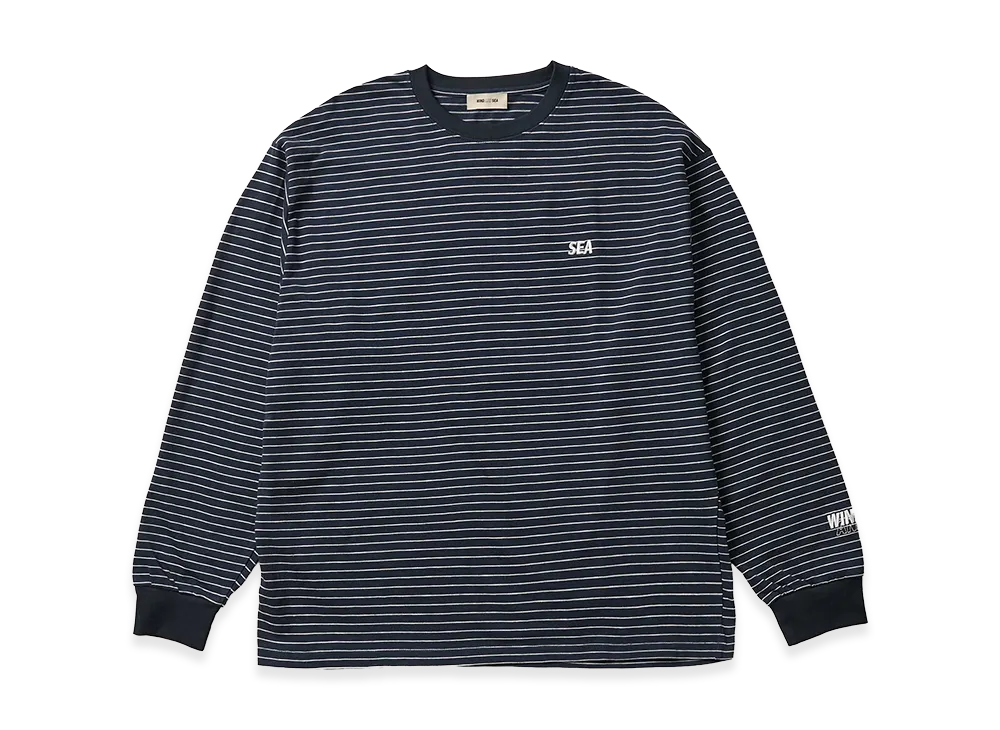 WIND AND SEA Sulb Cotton Logo L/S Tee "Navy Border"