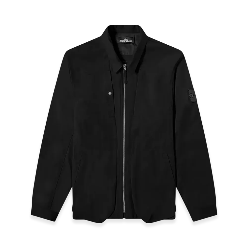 Stone Island Shadow Project 10409 Textured Cotton Overshirt - 21FW "Black"