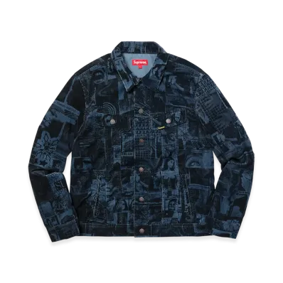 Supreme Vibrations Corduroy Trucker Jacket "Navy"