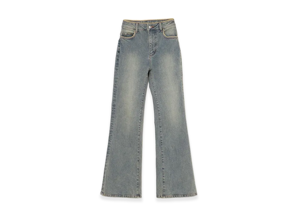 ANDMARY Women's Heart Stitch Denim "Blue Beige"