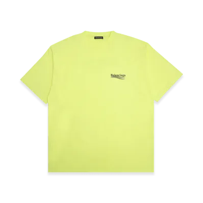 BALENCIAGA Political Campaign Vintage Jersey Large Fit T-Shirt "Yellow"
