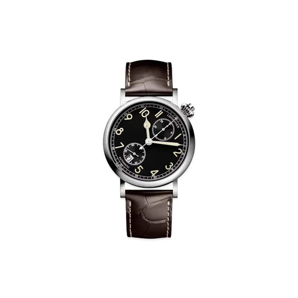 Longines Heritage Avigation Type A-7 1935 41.00 mm "Black/Stainless Steel/Brown" L2.812.4.53.2