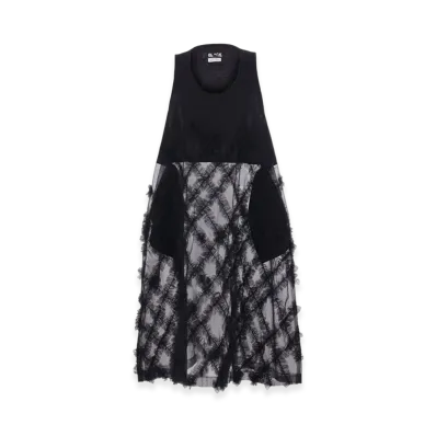 BLACK COMME des GARCONS Tulle Tank Top "Black"