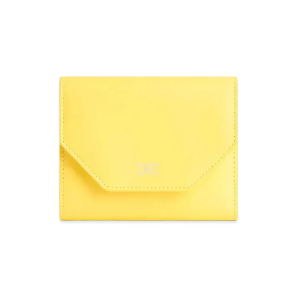 BALENCIAGA Envelope Bifold Wallet Smooth Calfskin "Yellow"