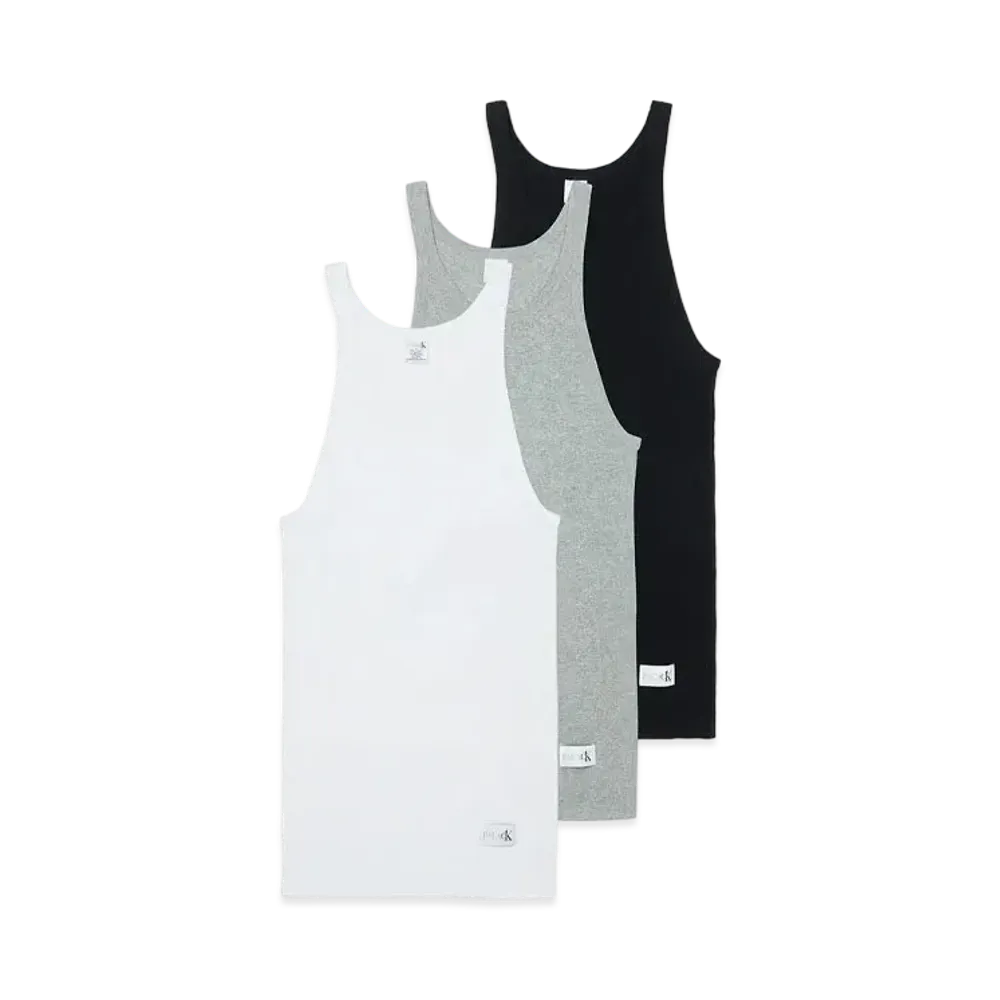 CK1 PALACE Tank Top 3Pk "Classic White / Light Grey Heather / Black"