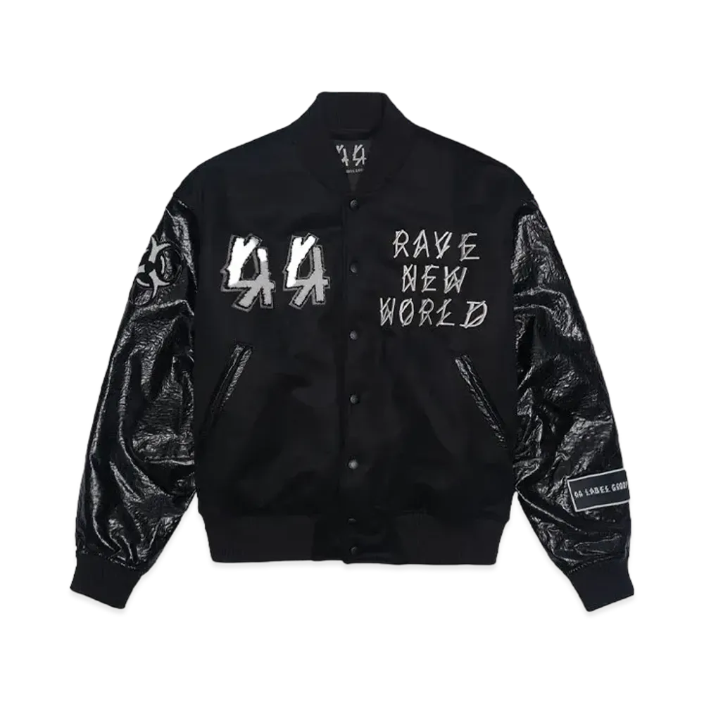 44 LABEL GROUP GRAD + JACKET CRINKLE SIMIL LEATHER BLACK + 44 LG EM/PATCH HAZARD "BLACK + 44 LG EM/PATCH HAZARD"