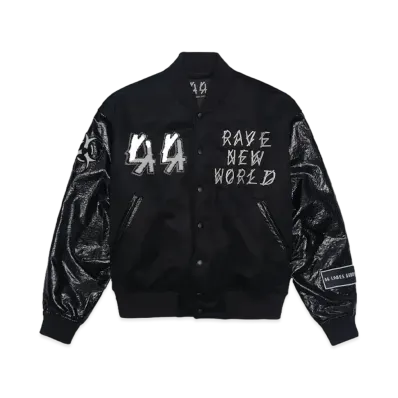 44 LABEL GROUP GRAD + JACKET CRINKLE SIMIL LEATHER BLACK + 44 LG EM/PATCH HAZARD "BLACK + 44 LG EM/PATCH HAZARD"
