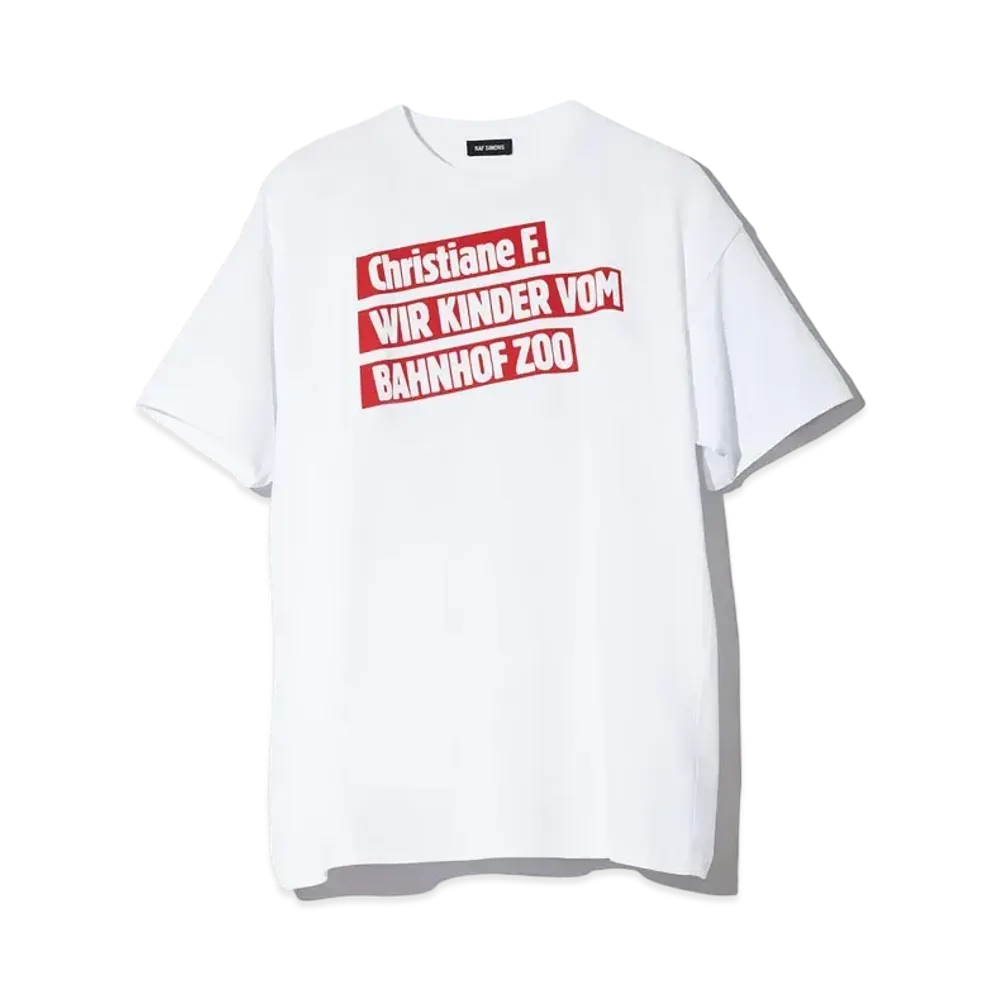 RAF SIMONS Oversized T-Shirt Christiane F. "White"