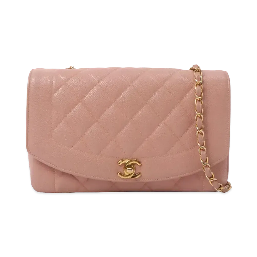 CHANEL Caviar Skin Matelasse Diana "Pink"