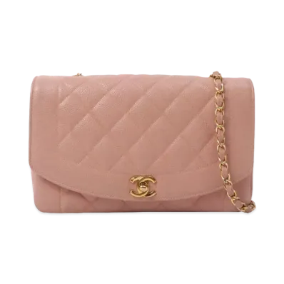CHANEL Caviar Skin Matelasse Diana "Pink"