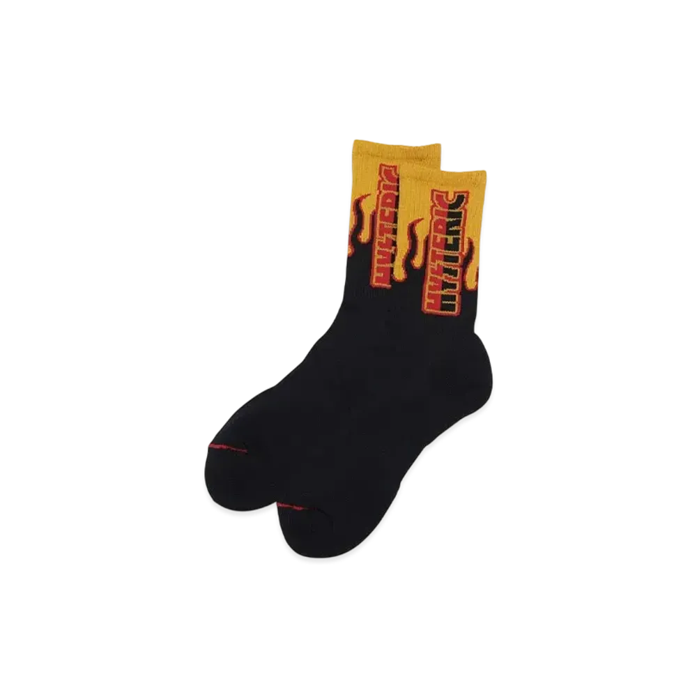 HYSTERIC GLAMOUR Hysteric Fire Sports Socks "Black"