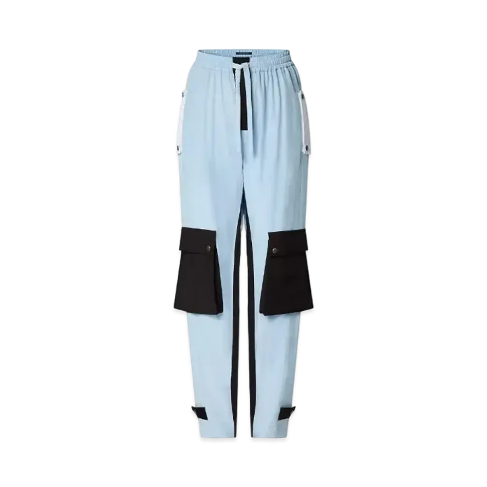 Louis Vuitton Color Blocked Cargo Pants "Bleu Glacier"