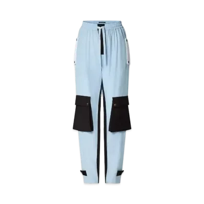 Louis Vuitton Color Blocked Cargo Pants "Bleu Glacier"