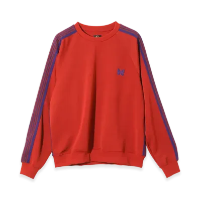 NEEDLES Track Crew Neck Shirt - Poly Smooth "Red"