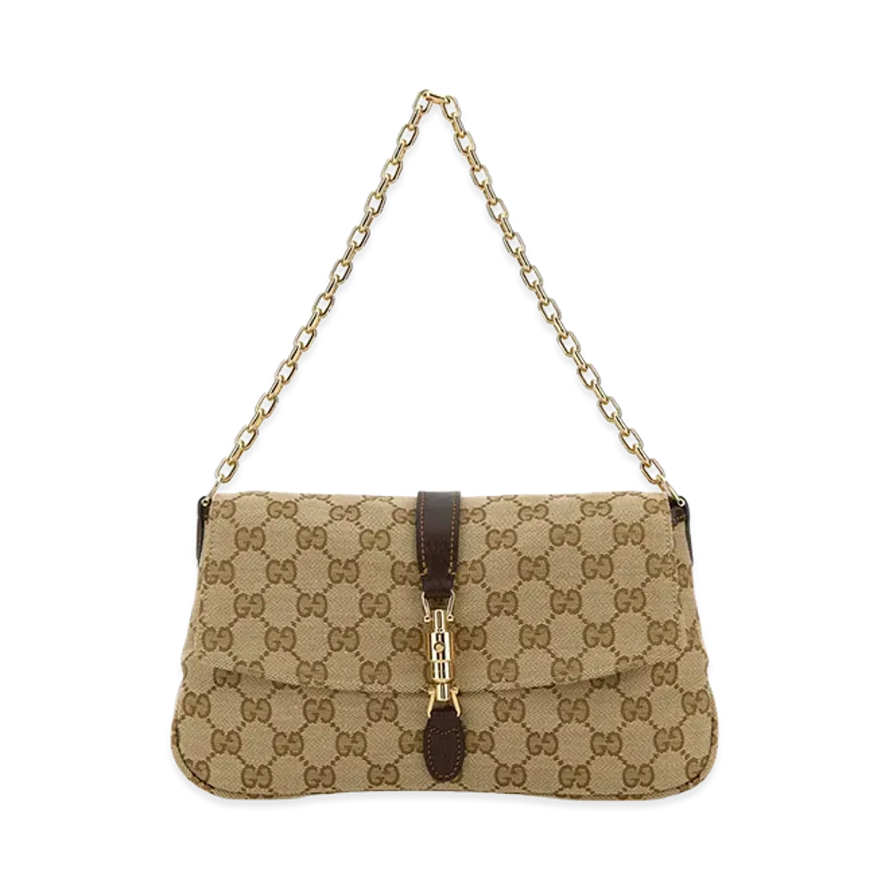 GUCCI Women's GG Fabric Shoulder Bag "Vintagsanddkbrown"