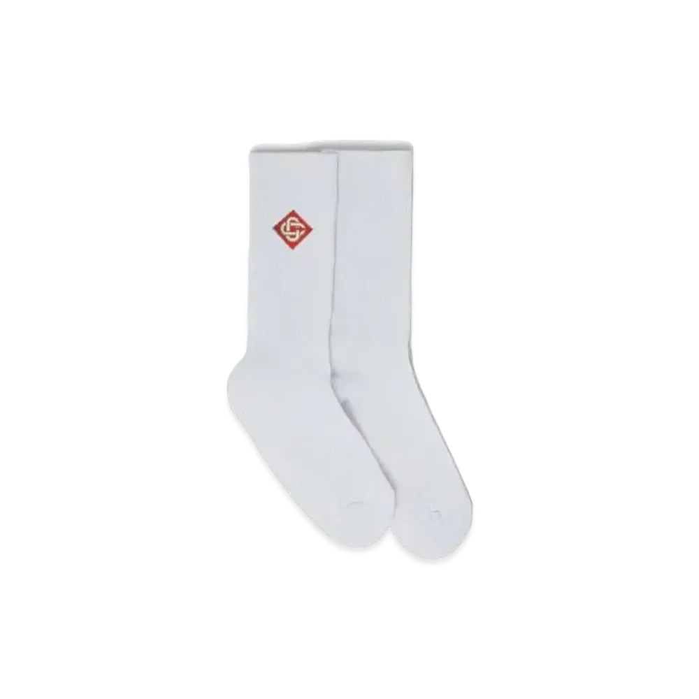 Casablanca Monogram Logo Socks "White"