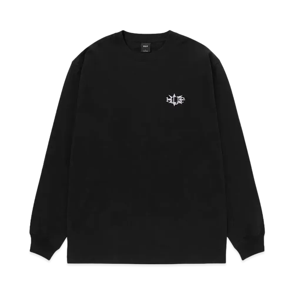 HUF Jazzy Groove Long Sleeve EMB Tee "Black"