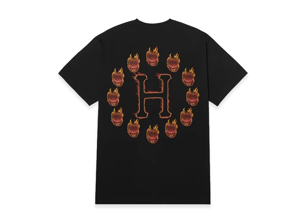 HUF x SPITFIRE Flame Galaxies Tee "Black"