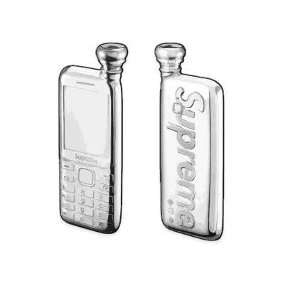 Supreme Burner Phone Pewter Flask "Silver"