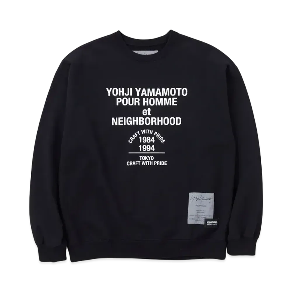 NEIGHBORHOOD x Yohji Yamamoto Sweat Shirt LS "Black"