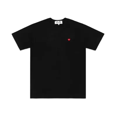 PLAY COMME des GARCONS T-Shirt With Small Red Heart Mens "Black"
