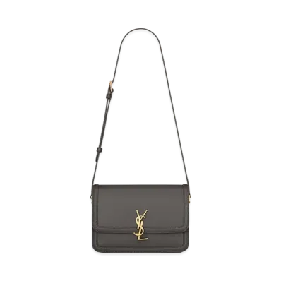 Saint Laurent Solferino Medium Satchel In Box Saint Laurent Leather "Storm"