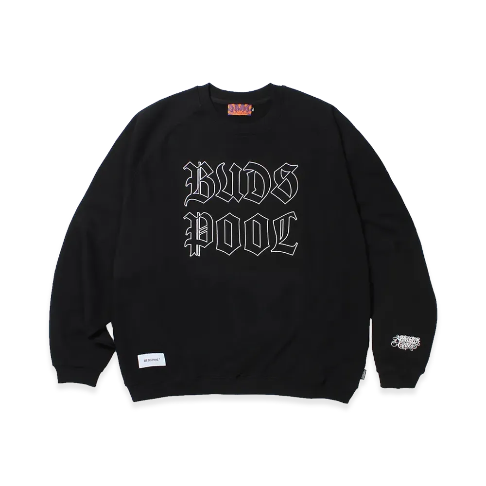 APHRODITEGANG x BUDSPOOL Embroidery Sweat Shirt "Black"