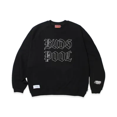 APHRODITEGANG x BUDSPOOL Embroidery Sweat Shirt "Black"