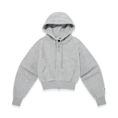 The North Face White Label Terry Hood Zip Up (W) "Melange Grey"