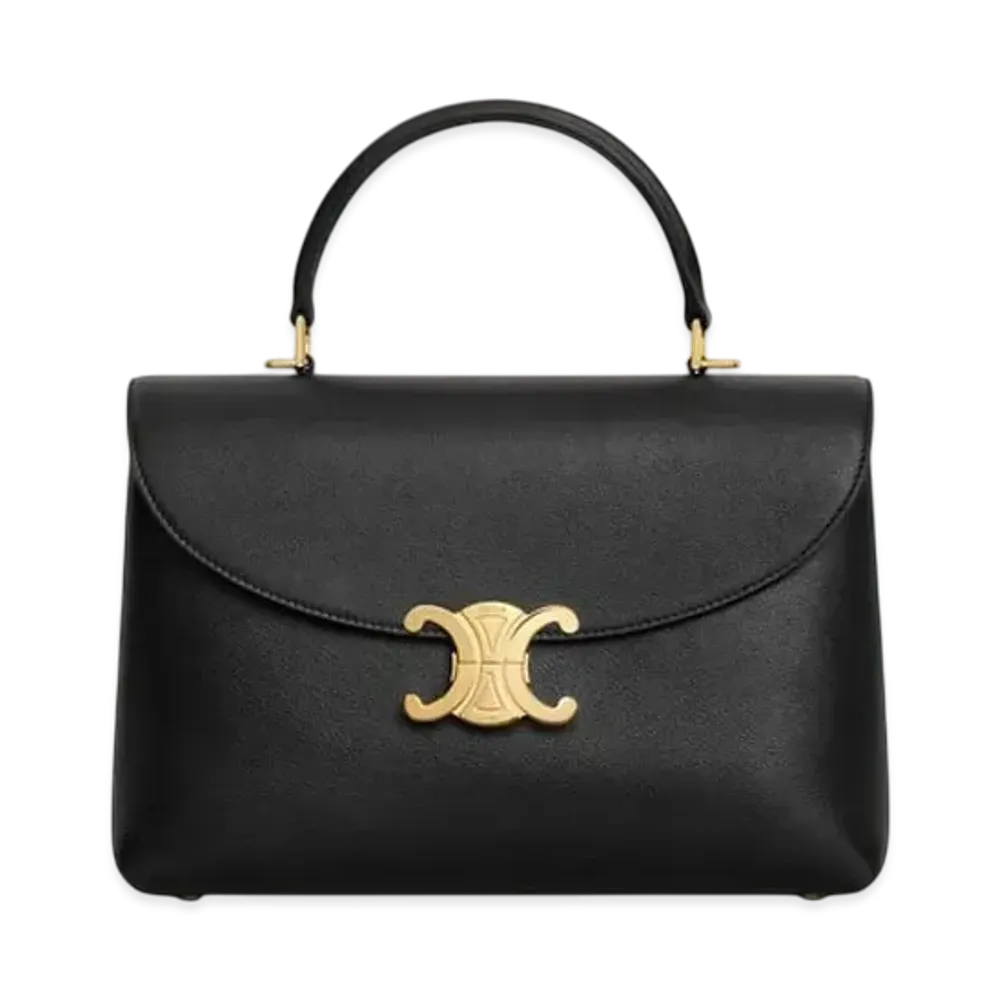 CELINE Medium Nino Bag in Supple Grained Calfskin "Black"