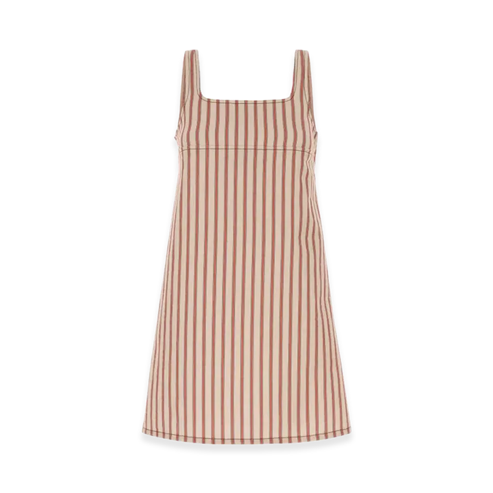 FENDI Women's Embroidered Denim Mini Dress "Red"