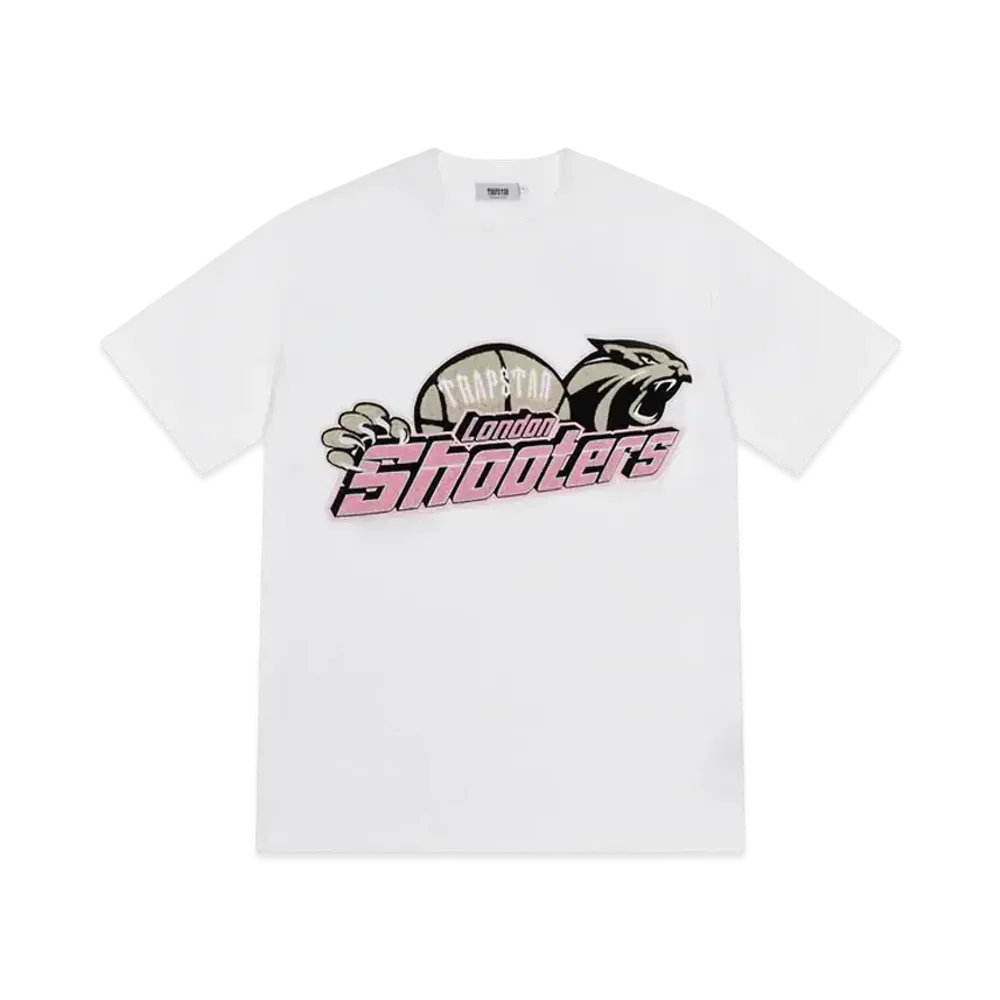 TRAPSTAR x SHOOTERS Chenille Short Set "White/Pink"