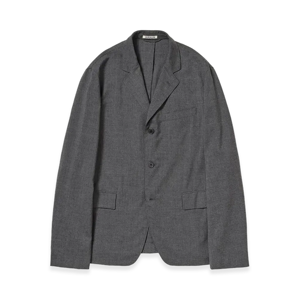 AURALEE Summer Twist Cashmere Pora Jacket "Top Charcoal Gray"