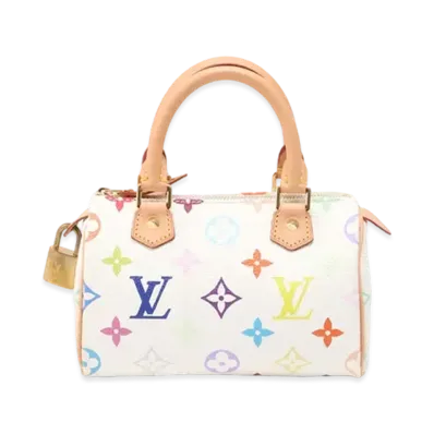 Louis Vuitton Monogram Multicolor Mini Speedy "Blanc"