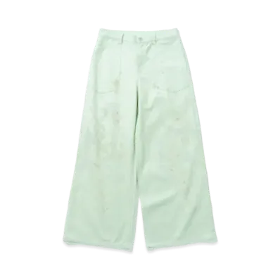 Younger Song dirt processing duck pants "Light green"