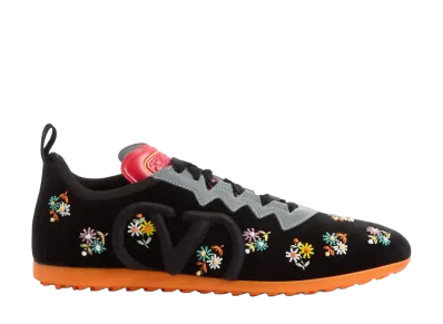 Valentino Garavani Women's Black Velvet Chromathon Sneakers "Black"