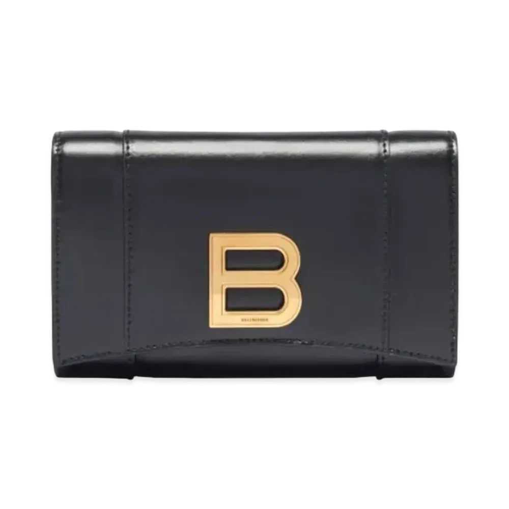 BALENCIAGA Hourglass Medium Wallet "Black"