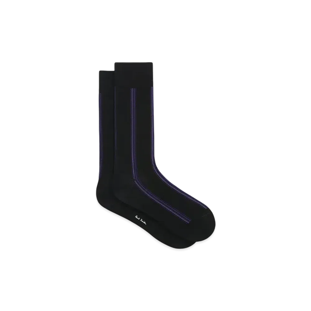Paul Smith Gradation Line Socks "Black"