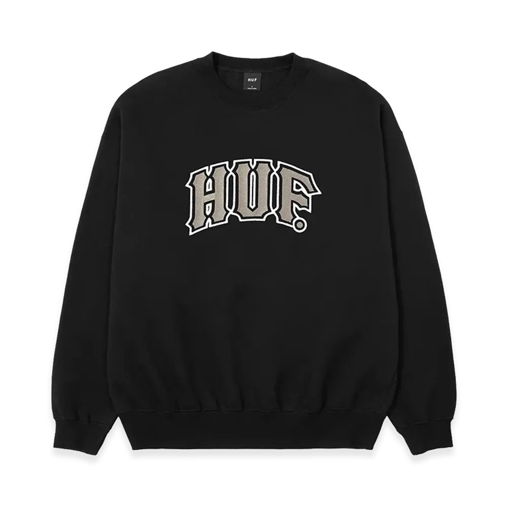 HUF Classic Arch Crew "Black"