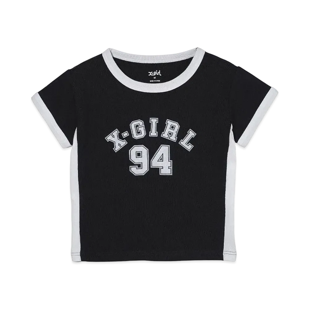 X-Girl Numbering S/S Baby Tee "Black"