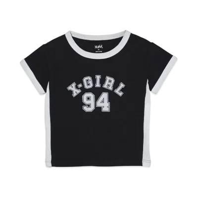 X-Girl Numbering S/S Baby Tee "Black"