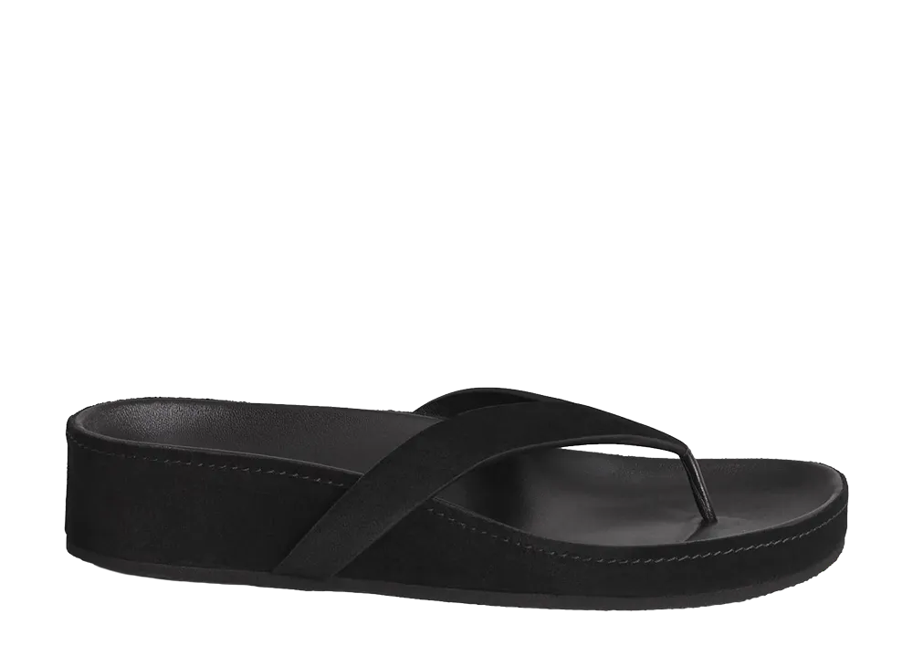 PHOEBE PHILO Women's Round Flip Flops Sandal "Black"