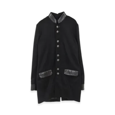 Chrome Hearts Crossball Button Cashmere Cow Leather "Black"
