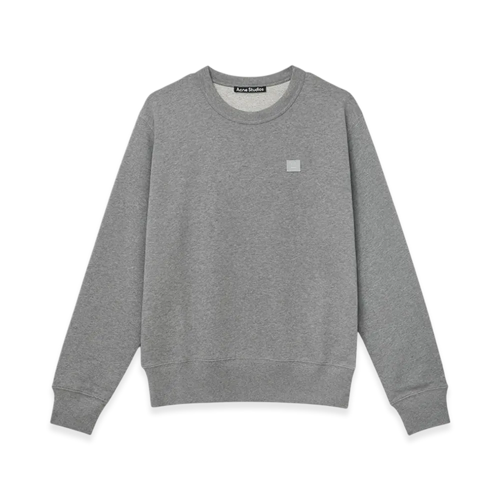 Acne Studios Face Crewneck Sweatshirt "Light Grey Melange"